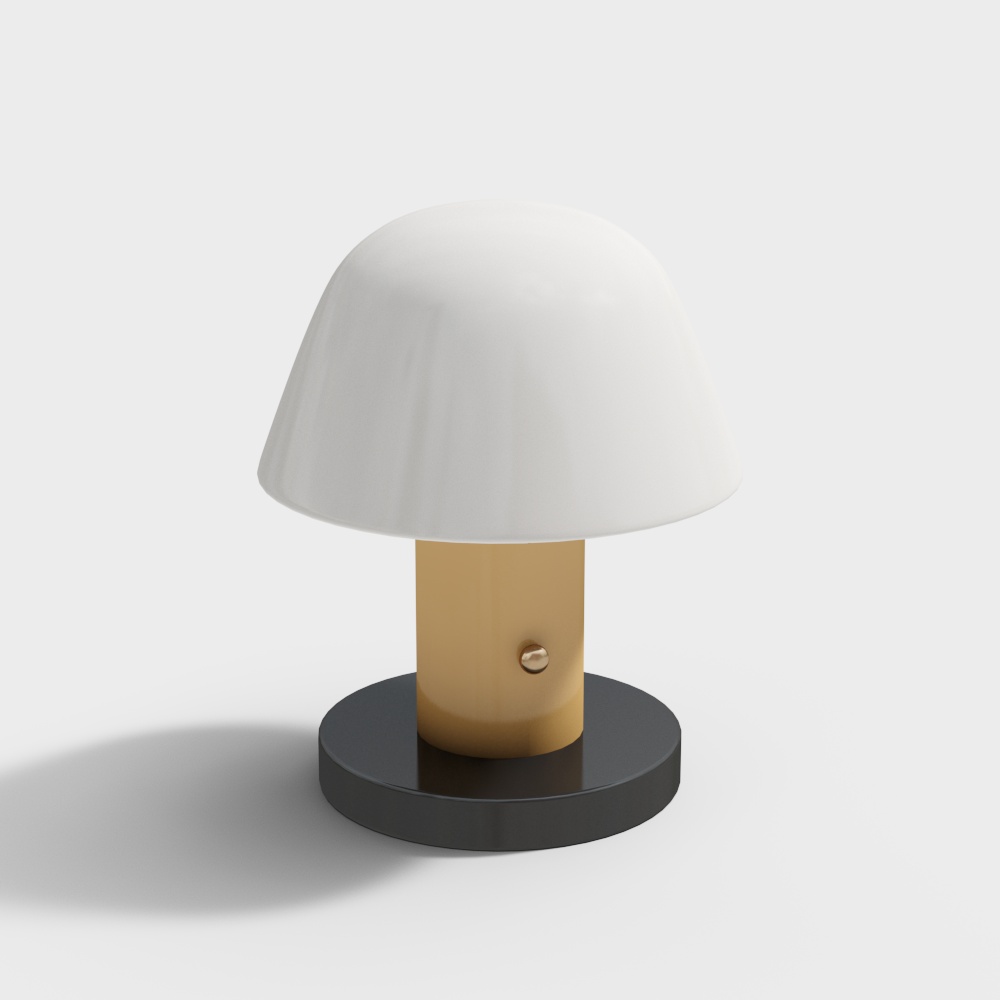 Elegant Mushroom Lamp 3D Model – Low-Poly Decorative Lighting