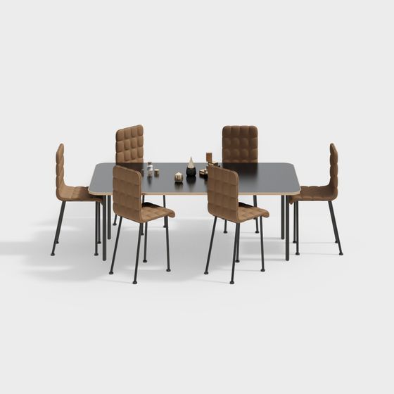 モダンダイニングテーブルと椅子セット