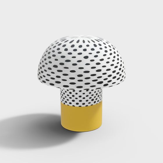 Charming Polka Dot Mushroom 3D model