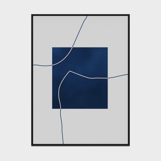 Abstract Line Frame 3D model for Creative Projects