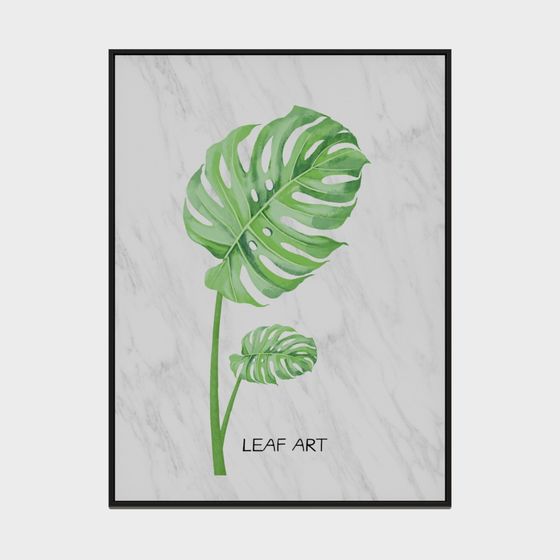 Leaf Art 3D Model for Tropical Aesthetics