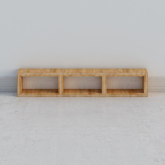 Wooden Shelf 3D Model for Modern Interiors