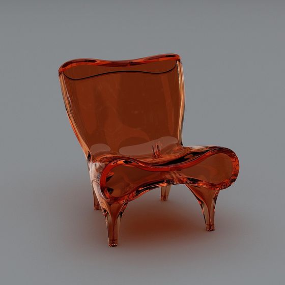 Stylish Streamlined 3D Chair Model for Creative Spaces
