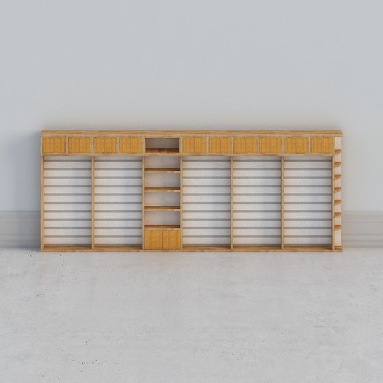 Stylish Urban Bookshelf 3D model for Creative Spaces