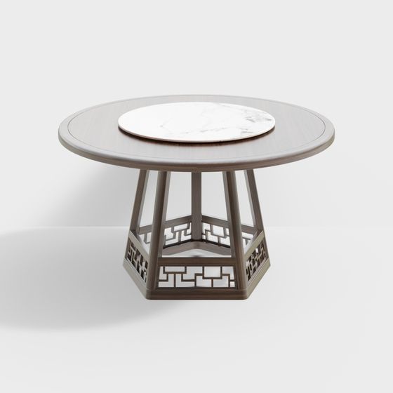 Sophisticated Round Table 3D model for Stylish Interiors