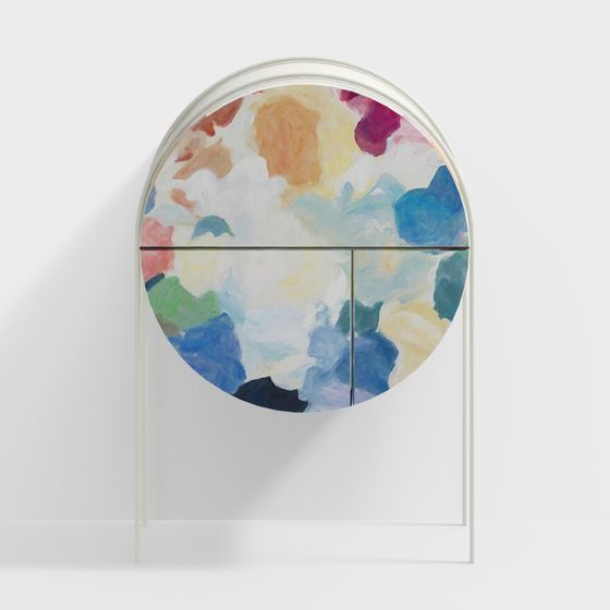 Stunning Round Window Painting 3D model