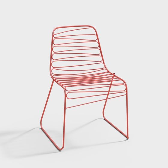 Stylish Spiral Chair 3D model for Creative Spaces