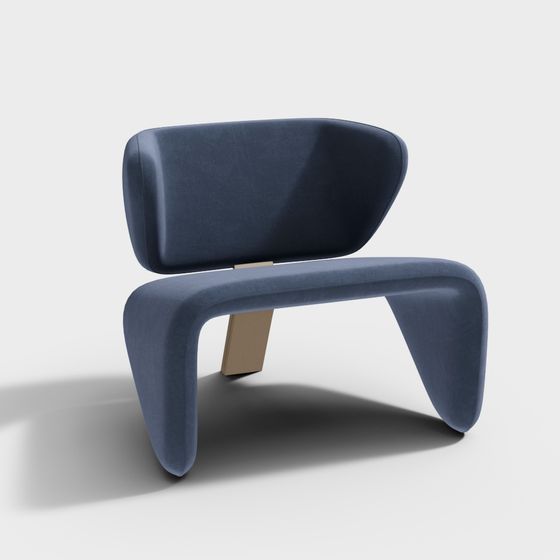 Elegant Streamlined Sofa 3D model for Modern Spaces