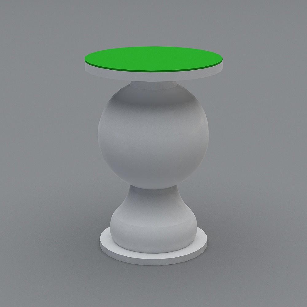 Artistic Minimalist Round Table 3D model