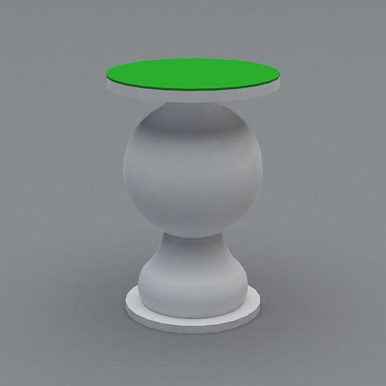Artistic Minimalist Round Table 3D model