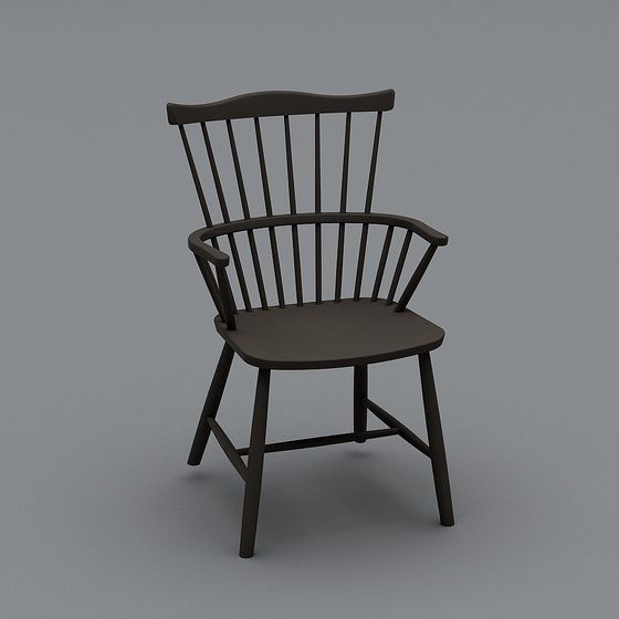 Stylish Low-Polygon Chair 3D model for Modern Interiors