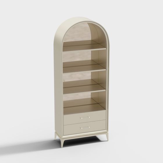 Elegant Arch Bookshelf 3D model for Modern Interiors