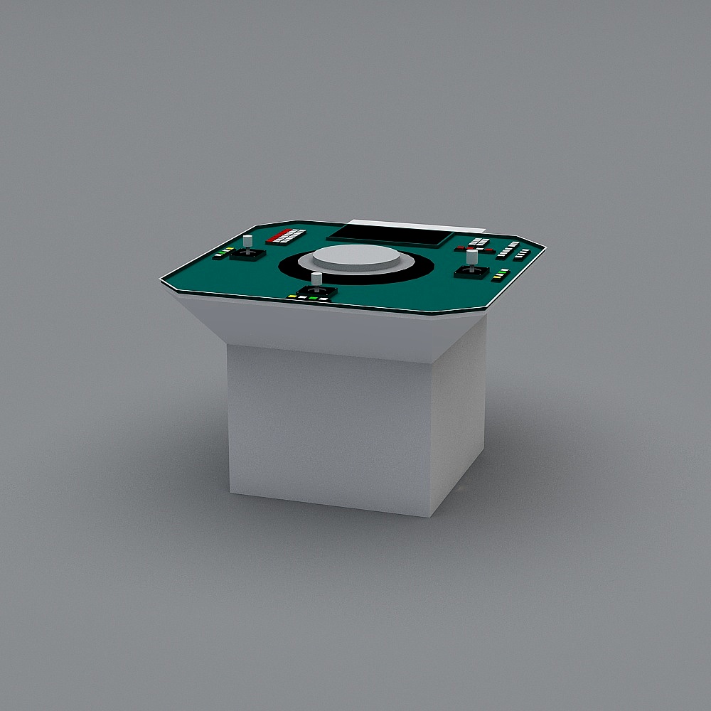 Futuristic Control Console 3D model