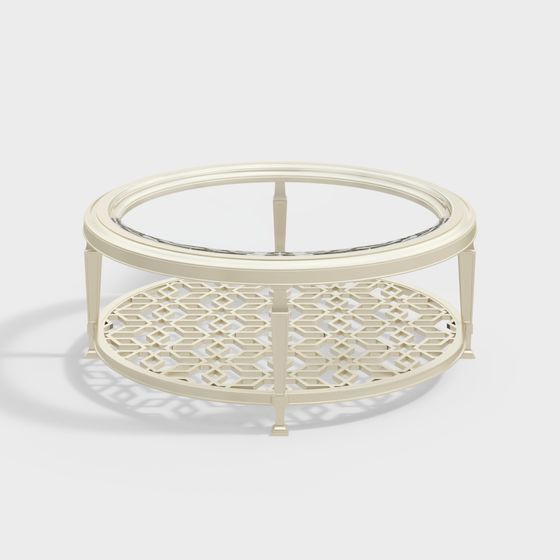 Elegant Round Coffee Table 3D model
