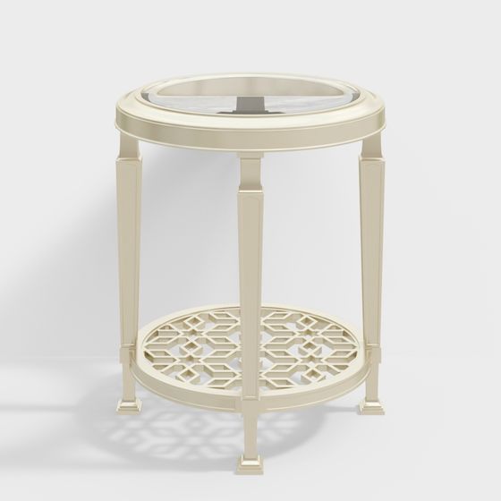 Elegant Circular Side Table 3D model for Modern Homes