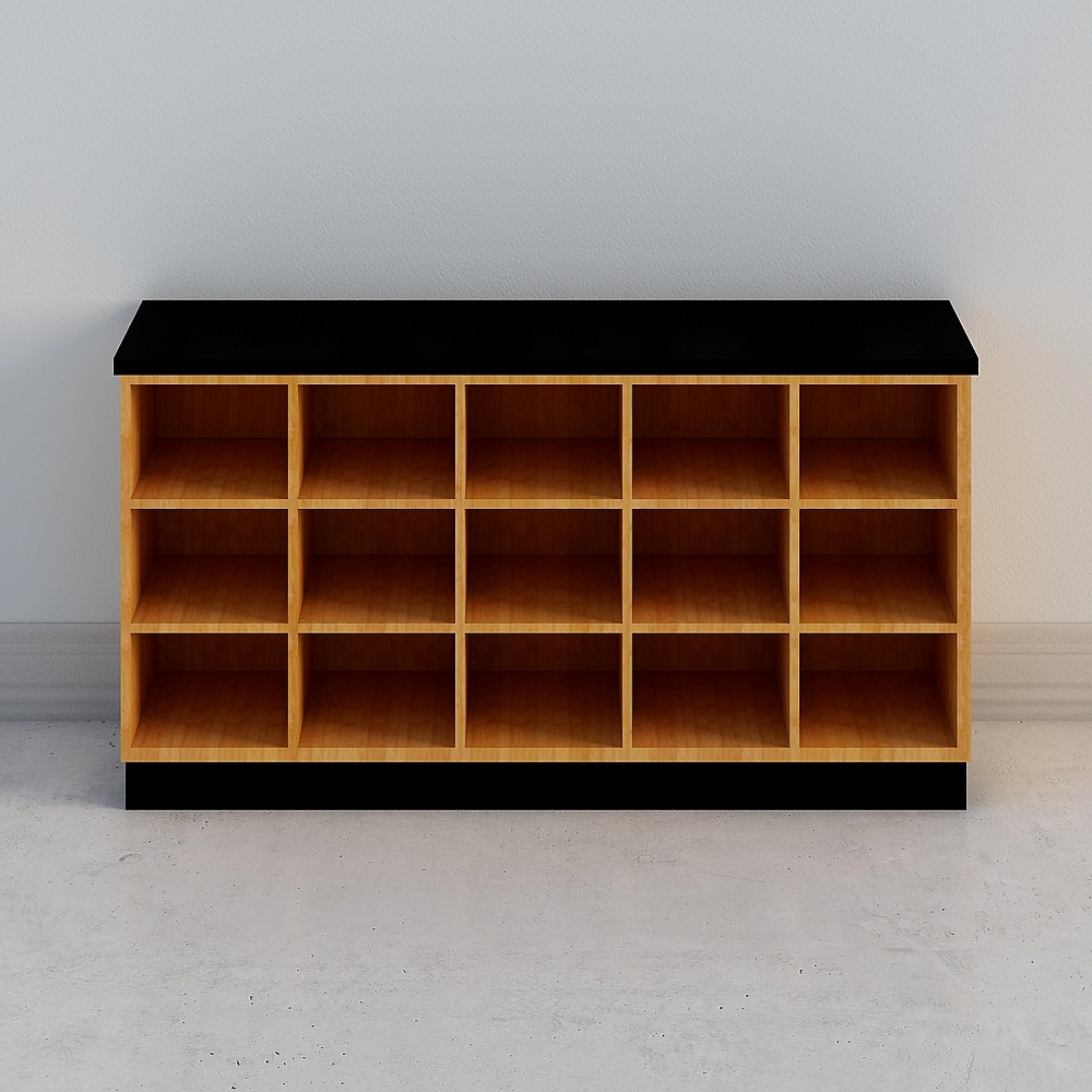 Stylish City Bookshelf 3D model for Modern Spaces