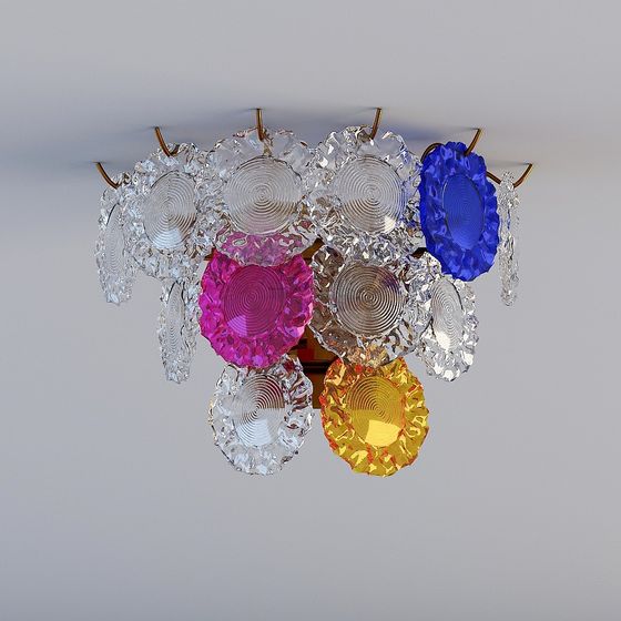 Elegant Crystal Chandelier 3D model for Stylish Interiors