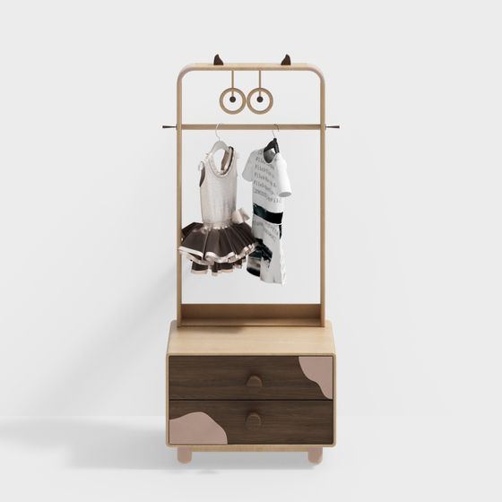 Stylish Hanger Cabinet 3D model for Modern Spaces