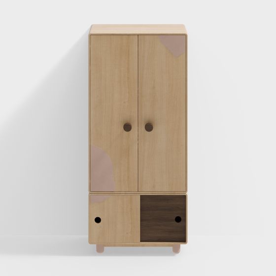 Abstract Wooden Cabinet 3D model