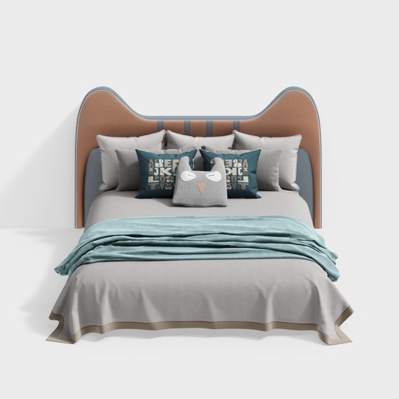 Curve Comfort 3D model for Modern Bedroom Design