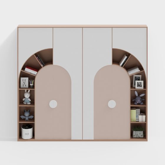 Archway Bookshelf 3D model for Modern Interiors
