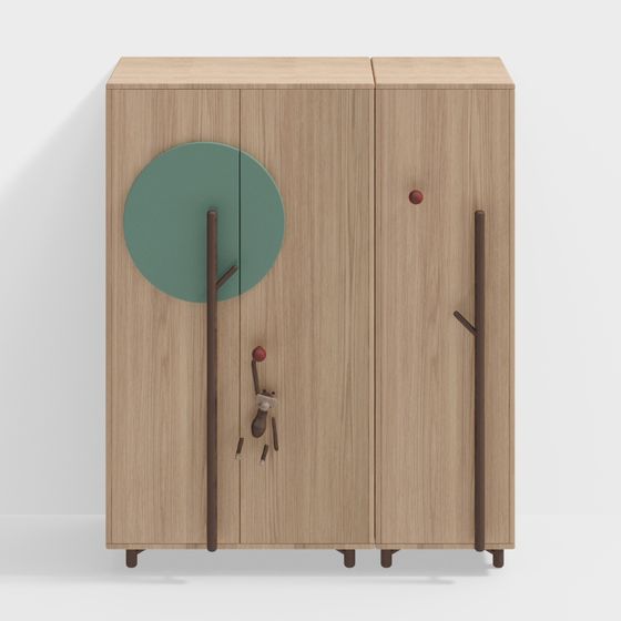 Trendy 3D Cabinet Model for Contemporary Spaces