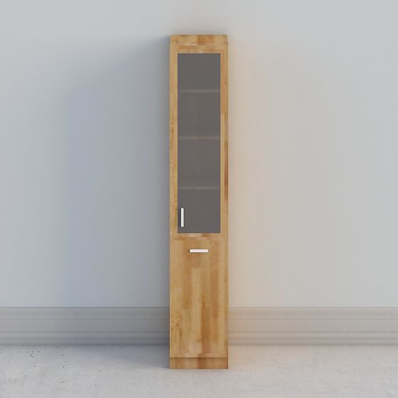 Stylish Wooden Display Cabinet 3D model