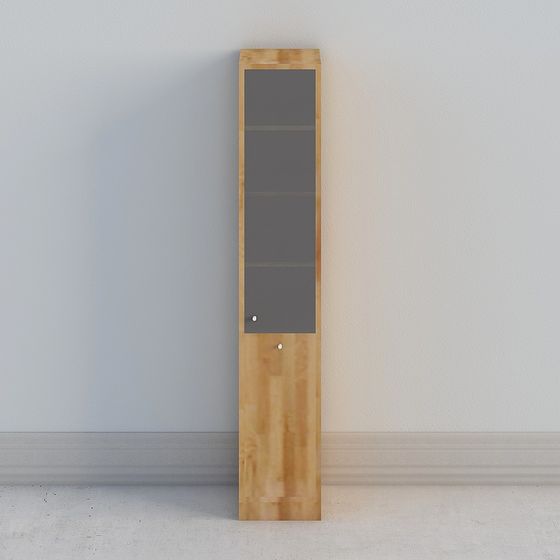 Stylish Wooden Display Cabinet 3D model