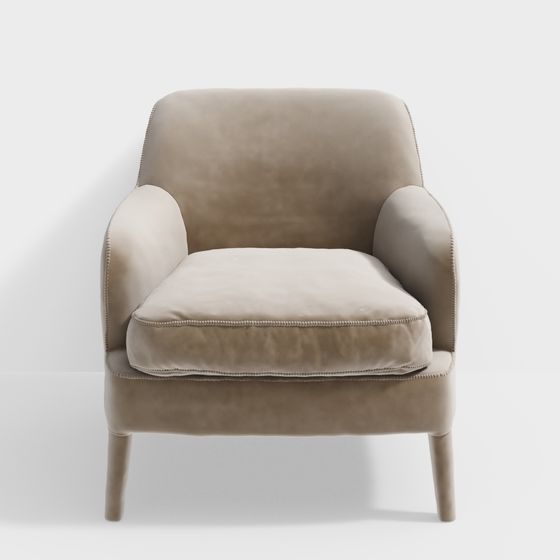 Cozy Velvet Chair 3D model