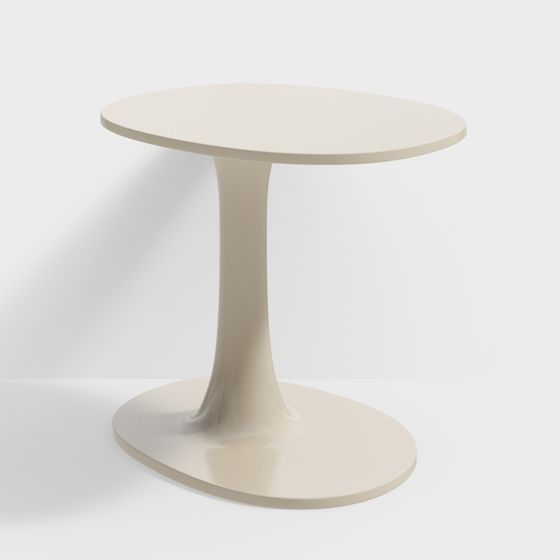 Unique Low-Polygon Round Table 3D model