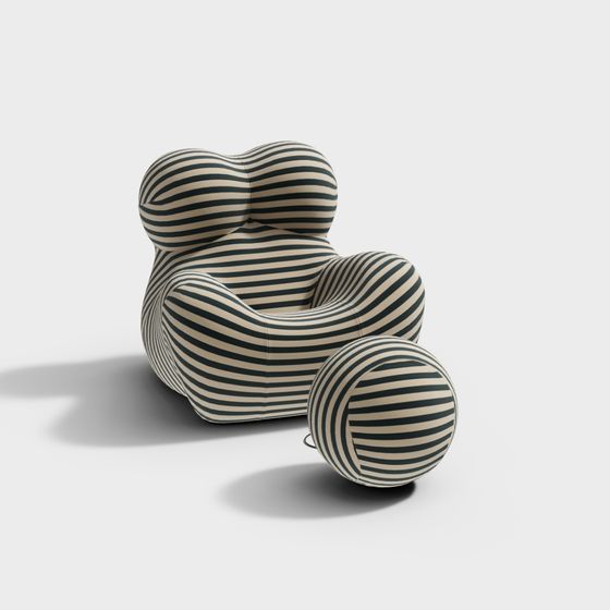 Stylish Low-Poly Chair 3D Model