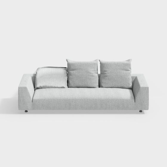 Chic Low-Poly 3D Sofa Model for Creative Spaces