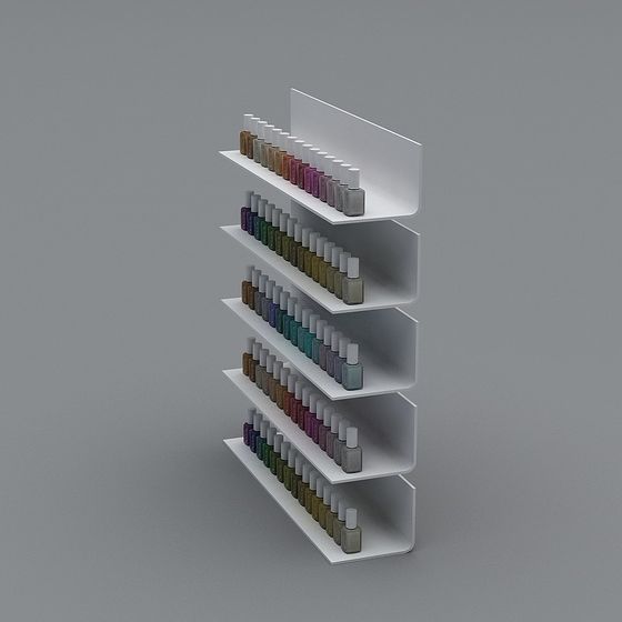 Minimalist Nail Polish Display Rack 3D model