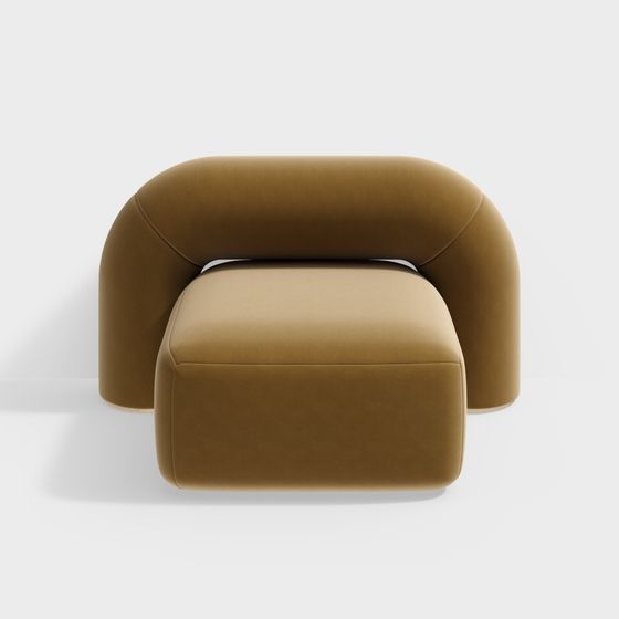 Stylish Low-Poly Sofa Chair 3D model