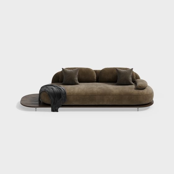 Low-Polygon Sofa 3D Model for Modern Living Spaces