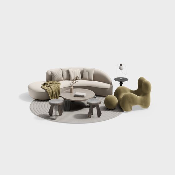 Urban Living Room 3D model