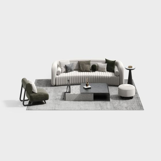 Modern Urban Living Room 3D model