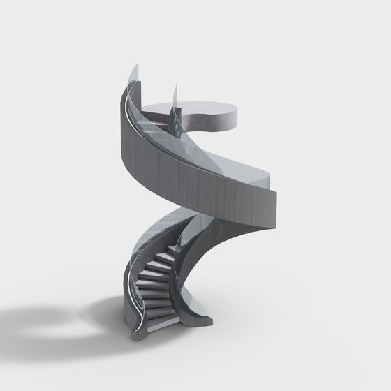Stylish Spiral Staircase 3D model