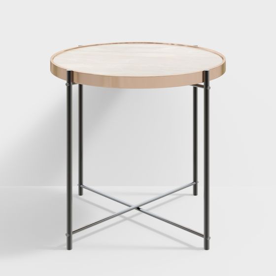 Low-Poly Round Table 3D model