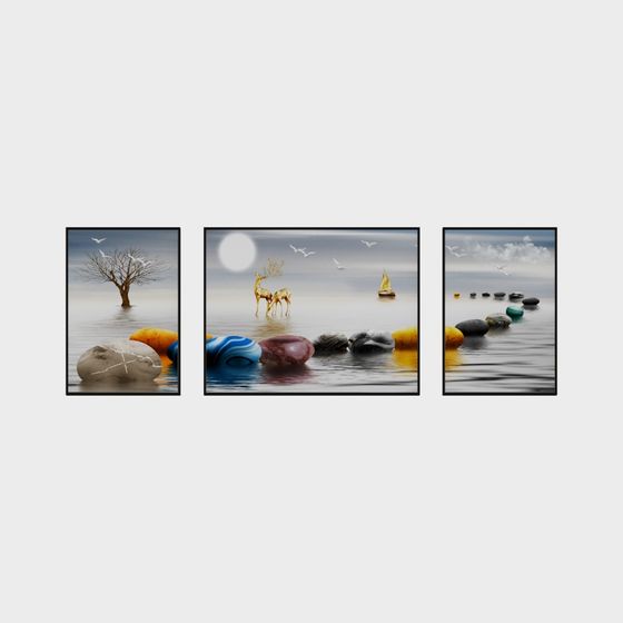 THIẾT KẾ RỒNG - Tranh trang trí Tân Trung Quốc - Tranh trang trí phòng ngủ