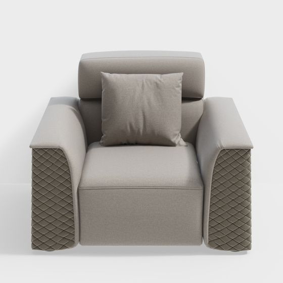 Elegant Low-Poly Armchair 3D Model