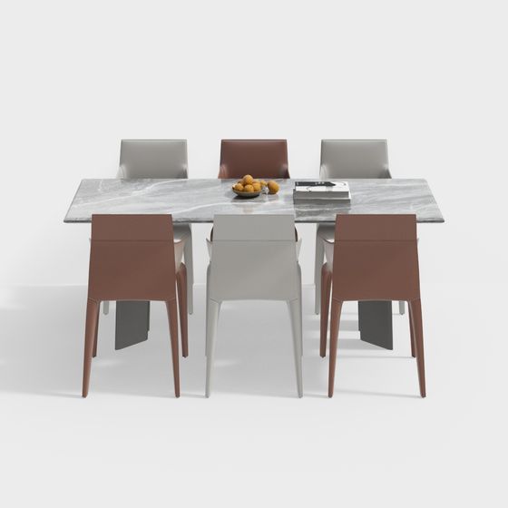 Elegant Urban Dining Table 3D model