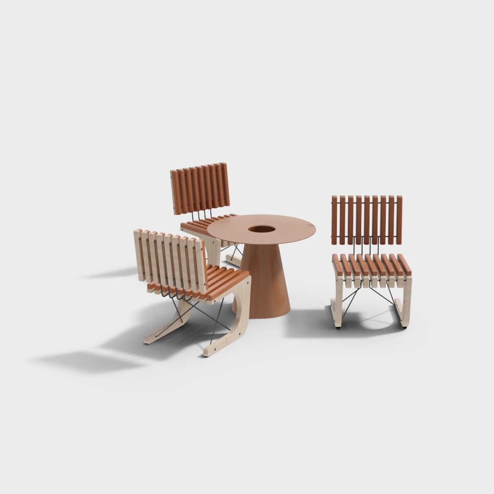 Modern Lounge Chair and Table Set