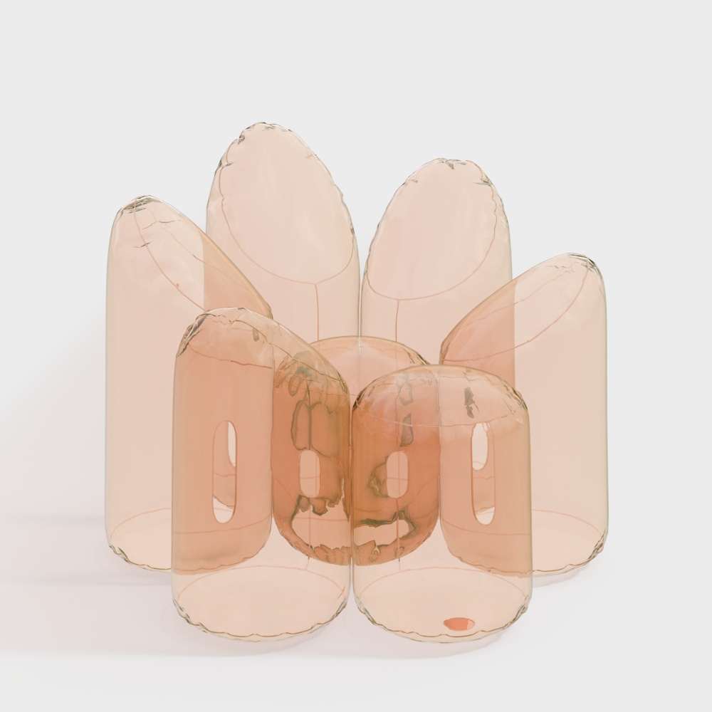 Crystal Blossom 3D Model – Pink Glass Petal Design