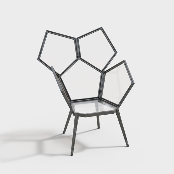 Geometric Glass Chair 3D model