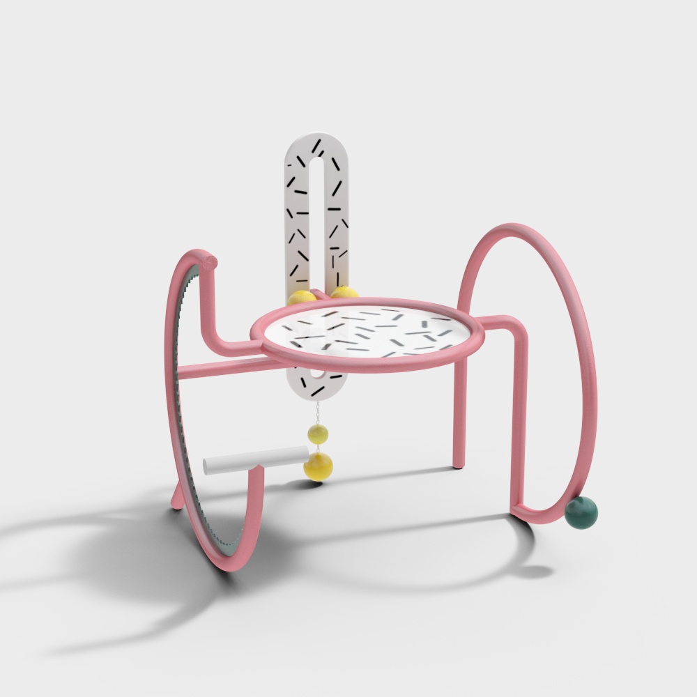 Charming Abstract Playground 3D Model – Low-Poly Play Space
