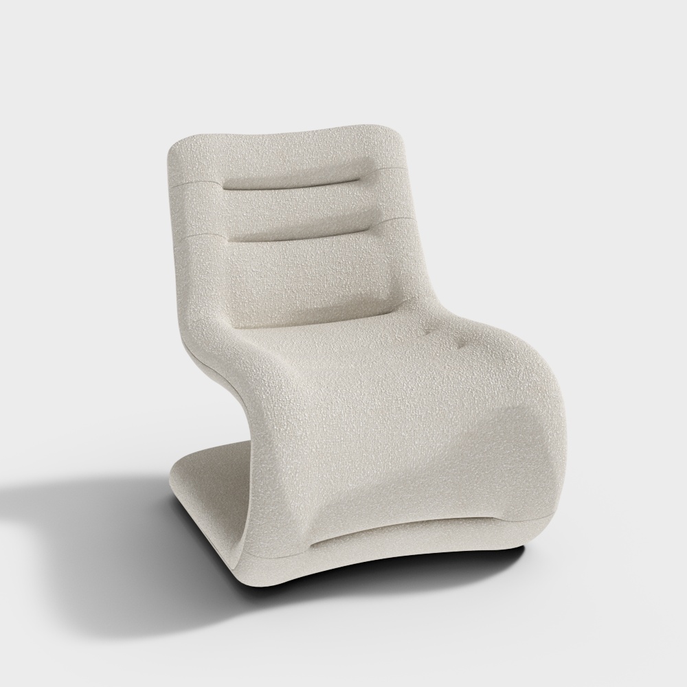 Elegant Low-Poly Curved Chair 3D model