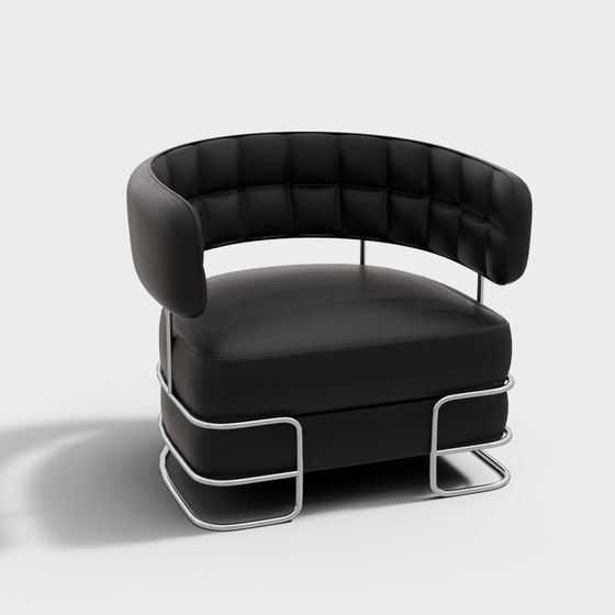 Futuristic Low-Poly Armchair 3D Model