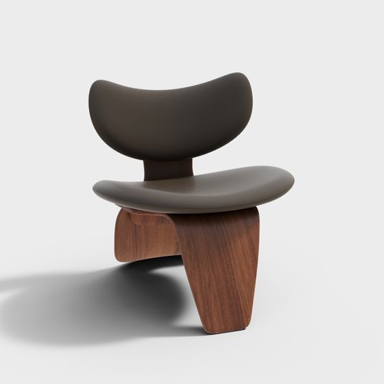 Stylish Curved Chair 3D model for Modern Design