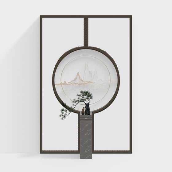 New Chinese Style Partition in Gray